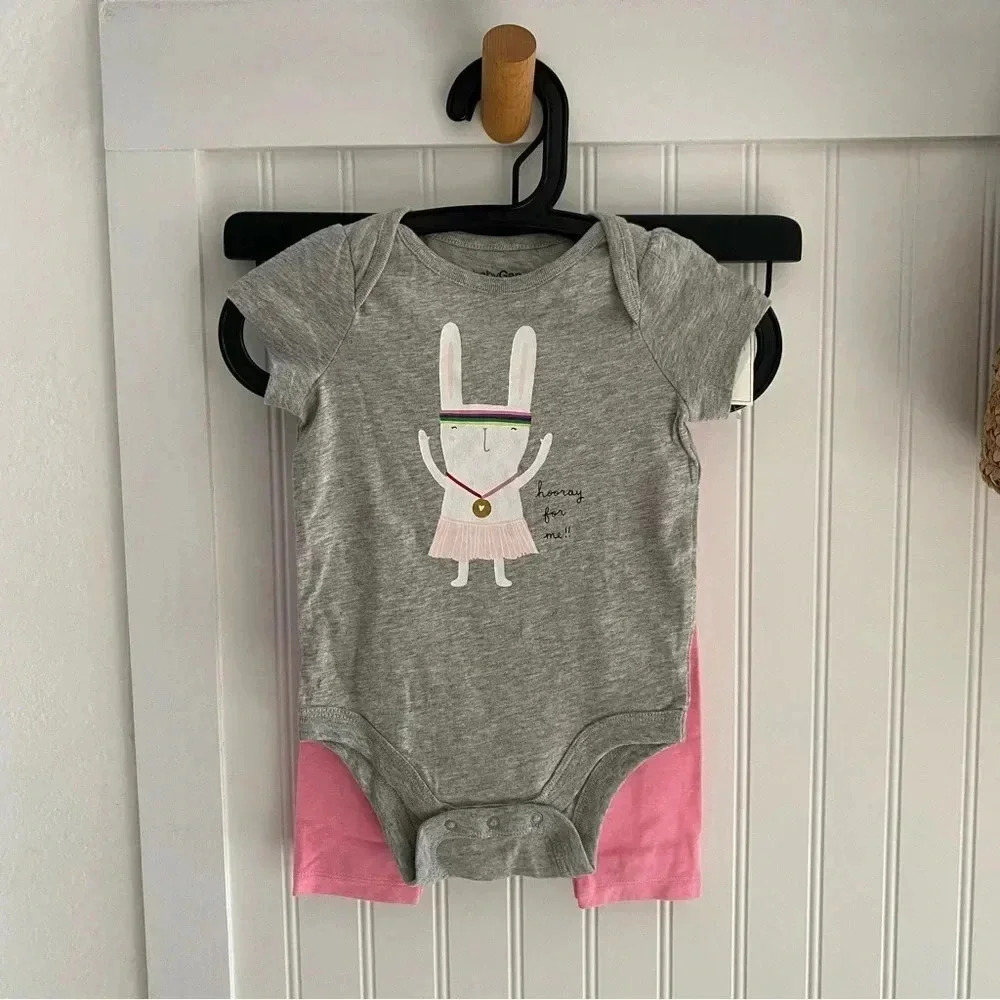 Baby Gap Brannan’s Favorite Bodysuit & Pink Bow Detail Leggings 6-12 Months NWT